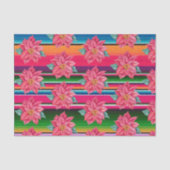 Mexikanischer Serape Poinsettia Mexiko Weihnachten Seidenpapier (Vorderseite)