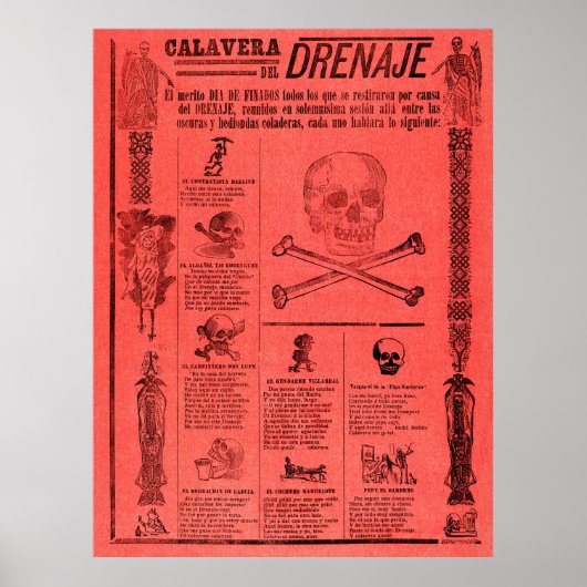 Mexikanischer Skull Poster (Vorne)