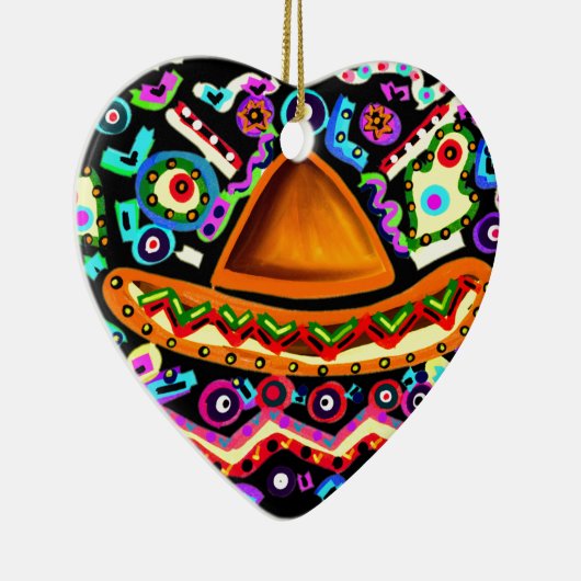 Mexikanischer Sombrero Keramik Ornament (Rechts)