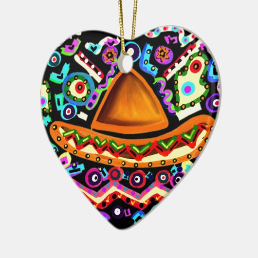 Mexikanischer Sombrero Keramik Ornament (Links)