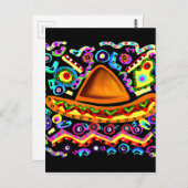 Mexikanischer Sombrero Postkarte (Vorne/Hinten)