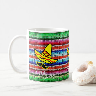 Mexikanischer Sombrero-Streifen-Becher Kaffeetasse