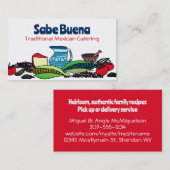 Mexikanischer Southwestern Food Koch Catering Bike Visitenkarte (Vorne/Hinten)