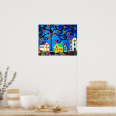 MEXIKANISCHER STADTBAUM MIT LEBENSBILDUNG POSTER (Küche)