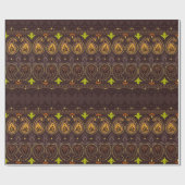 Mexikanischer Stamm Brown Gold Green Geschenkpapier (Flach)