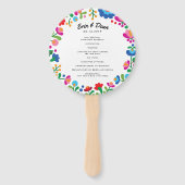 mexikanischer Stickereiftefan Fächer (Vorderseite)