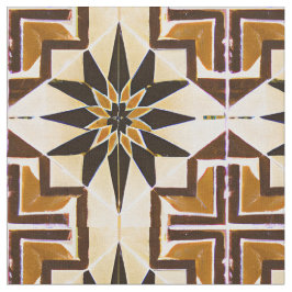 mexikanischer Stil Simulated Mosaic Neutral Browns Stoff