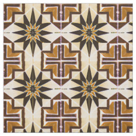 mexikanischer Stil Simulated Mosaic Neutral Browns Stoff