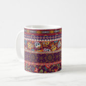 Mexikanischer Stil traditionelles Stoff-Patchwork Kaffeetasse (Vorderseite Links)