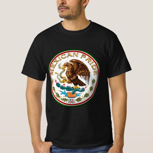 Mexikanischer Stolz (Adler aus mexikanischer Flagg T-Shirt (Vorderseite)