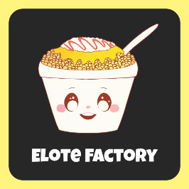 Mexikanischer Street-Esurkorn in einem Cup Quadratischer Aufkleber