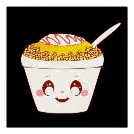 Mexikanischer Street-Esurkorn in einem Pokal glänz Poster