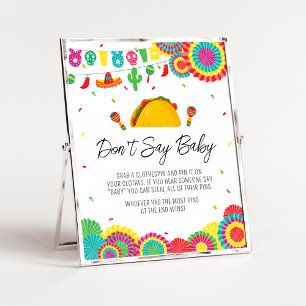 Mexikanischer Taco 'Bout A Baby Say Baby nicht Poster