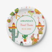 Mexikanischer Taco-Bout-Liebe-Junggeselinnen-Absch Pappteller (Vorderseite)