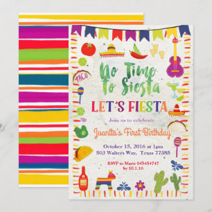 Mexikanischer Taco Einladung zum 1. Geburtstag
