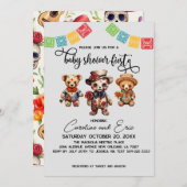 Mexikanischer Tag der Dead Baby Shower Fiesta Einladung (Vorne/Hinten)