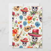 Mexikanischer Tag der Dead Baby Shower Fiesta Einladung (Rückseite)