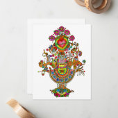 Mexikanischer Tag der Karte für den Toten Baum (Vorderseite/Rückseite Beispiel)