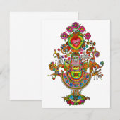 Mexikanischer Tag der Karte für den Toten Baum (Vorne/Hinten)