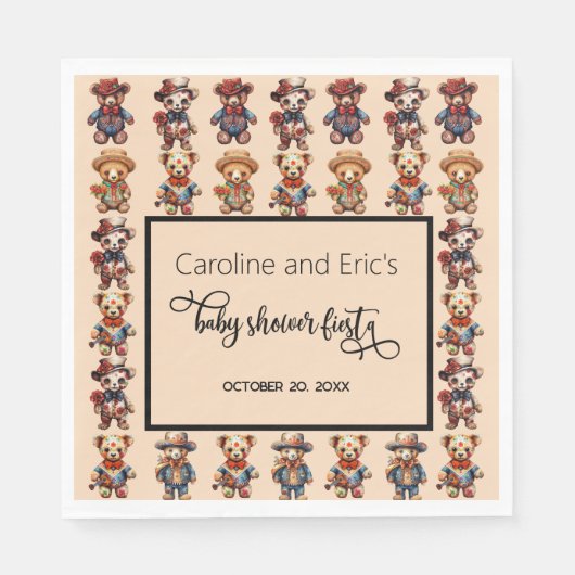 Mexikanischer Tag der Toten Kinderdusche Serviette (Vorderseite)