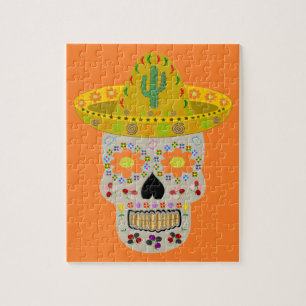 Mexikanischer Tag der Toten-Schädel Puzzle