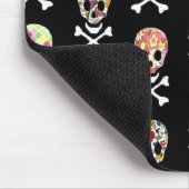 Mexikanischer Tag der Toten Schädelknochen Mousepad (Ecke)