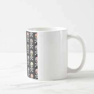 Mexikanischer Tag der Toten Totenkopf Kreuzknochen Kaffeetasse