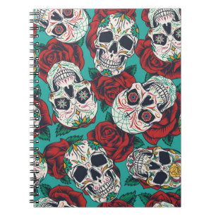 Mexikanischer Tag der Toten: Vintage Calaveras Notizblock