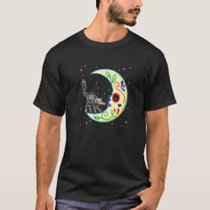 Mexikanischer Tag Der Toten Zucker-Schädel-Mond-Ka T-Shirt