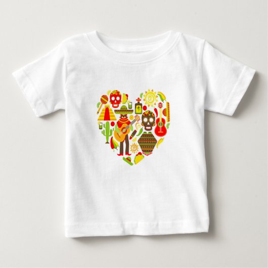 Mexikanischer Tag des toten Mexiko Baby T-shirt (Vorderseite)