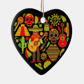 Mexikanischer Tag des toten Mexiko Keramikornament (Rechts)