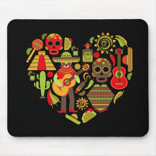 Mexikanischer Tag des toten Mexiko Mousepad (Vorne)