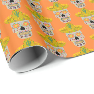Mexikanischer Tag des Toten Schädels Geschenkpapier