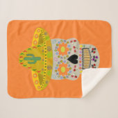 Mexikanischer Tag des Toten Schädels Sherpadecke (Vorderseite (Horizontal))