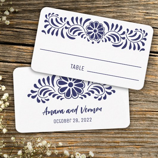 mexikanischer Talavera-Stil Platzkarte