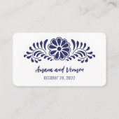 mexikanischer Talavera-Stil Platzkarte (Rückseite)