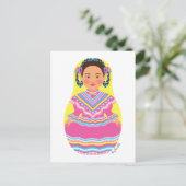 Mexikanischer Tänzer Matryoshka Postcard Postkarte (Stehend Vorderseite)