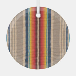 Mexikanischer Teppich: Farbige Streifen nahtlos. Ornament Aus Glas