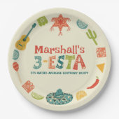 Mexikanischer Themenkomplex 3-Esta Dritter Geburts Pappteller (Vorderseite)