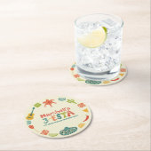 Mexikanischer Themenkomplex 3-Esta Dritter Geburts Runder Pappuntersetzer (Vor Ort)