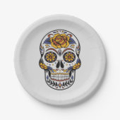 mexikanischer Thementag des toten Party Pappteller (Vorderseite)