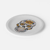 mexikanischer Thementag des toten Party Pappteller (Schrägansicht)