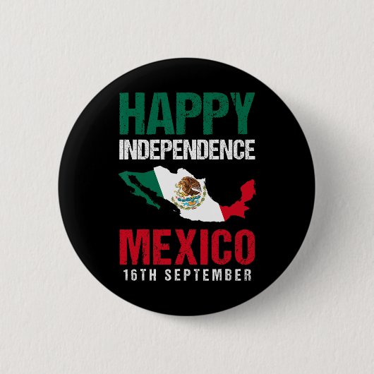 Mexikanischer Unabhängigkeitstag Est 16. September Button (Vorderseite)