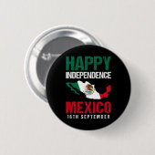 Mexikanischer Unabhängigkeitstag Est 16. September Button (Vorne & Hinten)