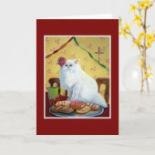 Mexikanischer Volkskatze Inspiriert Karte (Gelbe Blume)