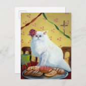 Mexikanischer Volkskatze Inspiriert Postkarte (Vorne/Hinten)