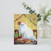 Mexikanischer Volkskatze Inspiriert Postkarte (Stehend Vorderseite)