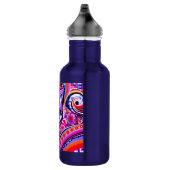 Mexikanischer Volkskunst Abstrakt Kitty Cat Talave Edelstahlflasche (Rechts)
