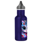 Mexikanischer Volkskunst Abstrakt Kitty Cat Talave Edelstahlflasche (Links)