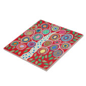 Mexikanischer Volkskunst-Baum des Lebens deckt Fliese (Seite)